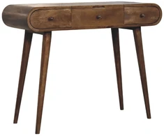 Artisan Furniture Contour Curve Dressing mango medienos kosmetinis staliukas