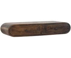 Artisan Furniture Contour prie sienos montuojamas mango medienos konsolinis staliukas