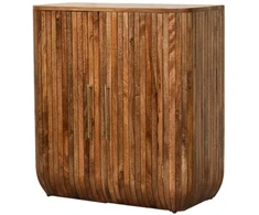 Artisan Furniture Curve su reljefiniu fasadu mango medienos spintelė
