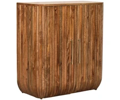 Artisan Furniture Curve su reljefiniu fasadu mango medienos spintelė