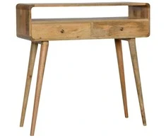 Artisan Furniture Lenktas Ąžuolo konsolinis staliukas