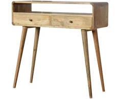 Artisan Furniture Lenktas Ąžuolo konsolinis staliukas