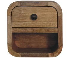 Artisan Furniture Lenktas Ąžuolo mini naktinis staliukas, 20 cm