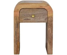 Artisan Furniture Lenktas Ąžuolo Mini naktinis staliukas