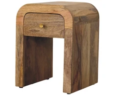 Artisan Furniture Lenktas Ąžuolo Mini naktinis staliukas