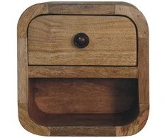 Artisan Furniture Lenktas Ąžuolo Mini naktinis staliukas