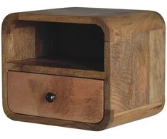 Artisan Furniture Lenktas Ąžuolo Mini naktinis staliukas