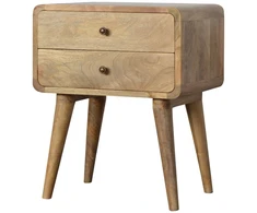 Artisan Furniture Lenktas Ąžuolo naktinis staliukas