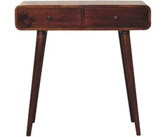 Artisan Furniture Lenktas Riešutmedžio konsolinis staliukas