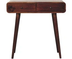 Artisan Furniture Lenktas Riešutmedžio konsolinis staliukas