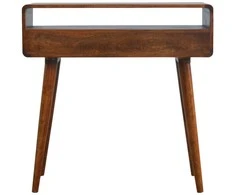 Artisan Furniture Lenktas Riešutmedžio konsolinis staliukas