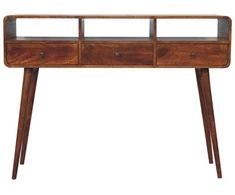 Artisan Furniture Lenktas Riešutmedžio konsolinis staliukas