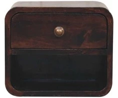 Artisan Furniture Lenktas Riešutmedžio Mini naktinis staliukas