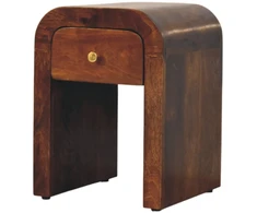 Artisan Furniture Lenktas Riešutmedžio Mini naktinis staliukas