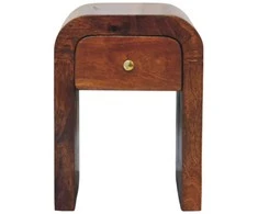 Artisan Furniture Lenktas Riešutmedžio Mini naktinis staliukas