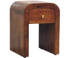 Artisan Furniture Lenktas Riešutmedžio Mini naktinis staliukas