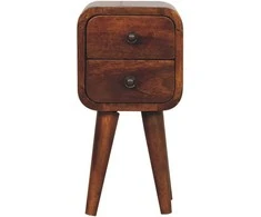 Artisan Furniture Lenktas Riešutmedžio Mini naktinis staliukas