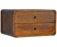 Artisan Furniture Lenktas Riešutmedžio naktinis staliukas
