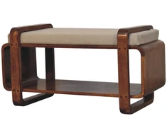 Artisan Furniture Loop mango medienos suoliukas, kaštono atspalvio