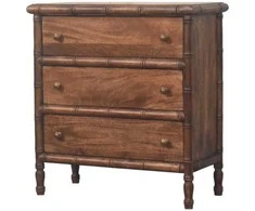 Artisan Furniture Raižyta Bambukinė komoda su 3 stalčiais
