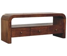 Artisan Furniture Riešutmedžio konsolinis staliukas su 3 stalčiais