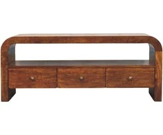 Artisan Furniture Riešutmedžio konsolinis staliukas su 3 stalčiais