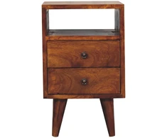 Artisan Furniture Riešutmedžio atspalvio mini naktinis staliukas, 30 cm
