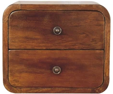 Artisan Furniture Riešutmedžio atspalvio mini naktinis staliukas, 30 cm