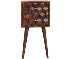 Artisan Furniture Riešutmedžio Mini naktinis staliukas su 2 stalčiais