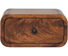 Artisan Furniture Riešutmedžio Mini naktinis staliukas su 1 stalčiumi