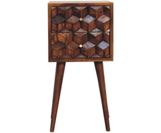Artisan Furniture Riešutmedžio Mini naktinis staliukas su 2 stalčiais