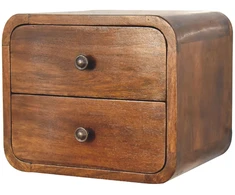 Artisan Furniture Riešutmedžio atspalvio mini naktinis staliukas, 30 cm