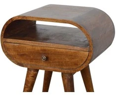 Artisan Furniture Riešutmedžio naktinis staliukas su 1 stalčiumi