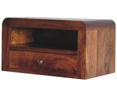 Artisan Furniture Riešutmedžio naktinis staliukas su 1 stalčiumi
