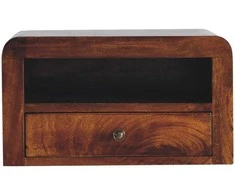 Artisan Furniture Riešutmedžio naktinis staliukas su 1 stalčiumi