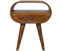 Artisan Furniture Riešutmedžio naktinis staliukas su 1 stalčiumi