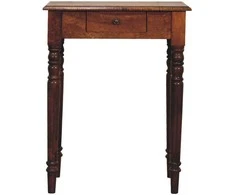 Artisan Furniture Riešutmedžio rašomasis stalas su tekintomis kojomis