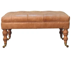 Artisan Furniture Rudos buivolo odos pufas su ratukais