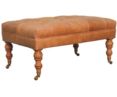 Artisan Furniture Rudos buivolo odos pufas su ratukais