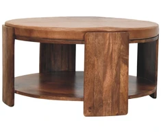 Artisan Furniture Savoy Leather mango medienos kavos staliukas