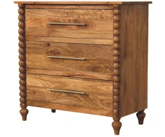 Artisan Furniture Spindle -Drawer mango medienos komoda su 3 stalčiais
