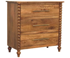 Artisan Furniture Spindle -Drawer mango medienos komoda su 3 stalčiais