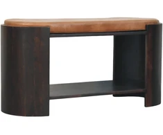 Artisan Furniture Valencia Leather Shoe mango medienos suoliukas