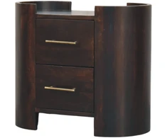 Artisan Furniture Valencia Two-Drawer mango medienos naktinis staliukas su 2 stalčiais