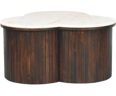 Artisan Furniture Verona Marble mango medienos kavos staliukas su marmuro detale