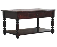 Artisan Furniture Vyšnios atspalvio konsolinis staliukas su tekintomis kojelėmis