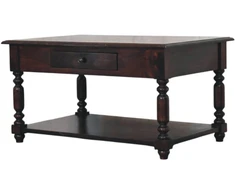 Artisan Furniture Vyšnios atspalvio konsolinis staliukas su tekintomis kojelėmis