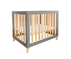 ATB Kūdikio maniežas „Oak“, Pilka / natūrali mediena