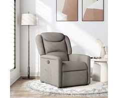 Fotelis Atlošiamas krėslas, taupe spalvos, audinys
