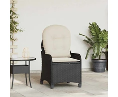 Atlošiamasis fotelis Juoda 56 x 66 x 95 cm poliratanas